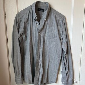 Classic Gray Button-Down Shirt for Men